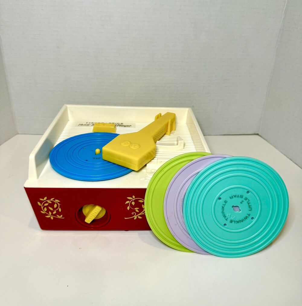 2010 FisherPrice Music Box Record Player With Records Tested & Works Toy